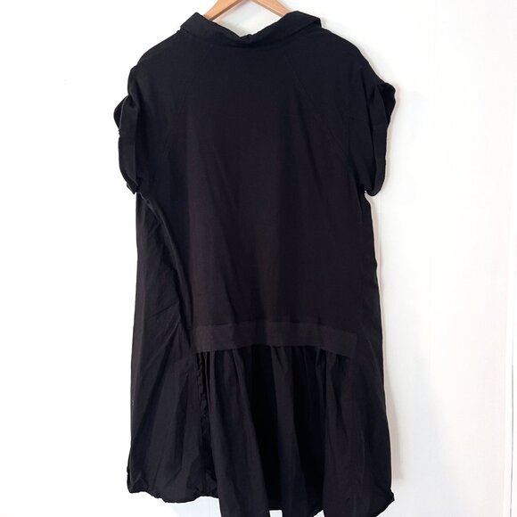 ANTHROPOLOGIE x DAILY PRACTICE Offsides Mini Dress Black Polo Large - Picture 6 of 9